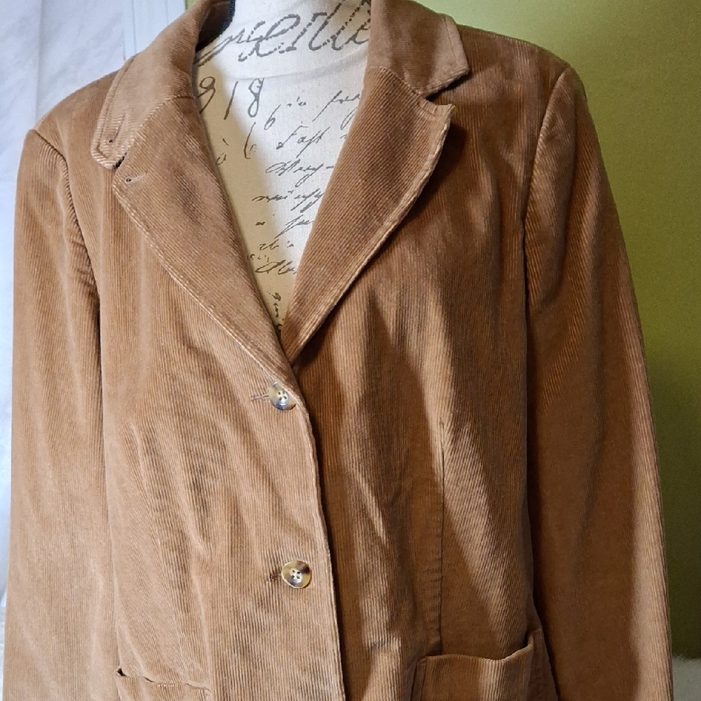 L.L. Bean Corduroy Blazer | Tan | Heritage Classic | Size 20